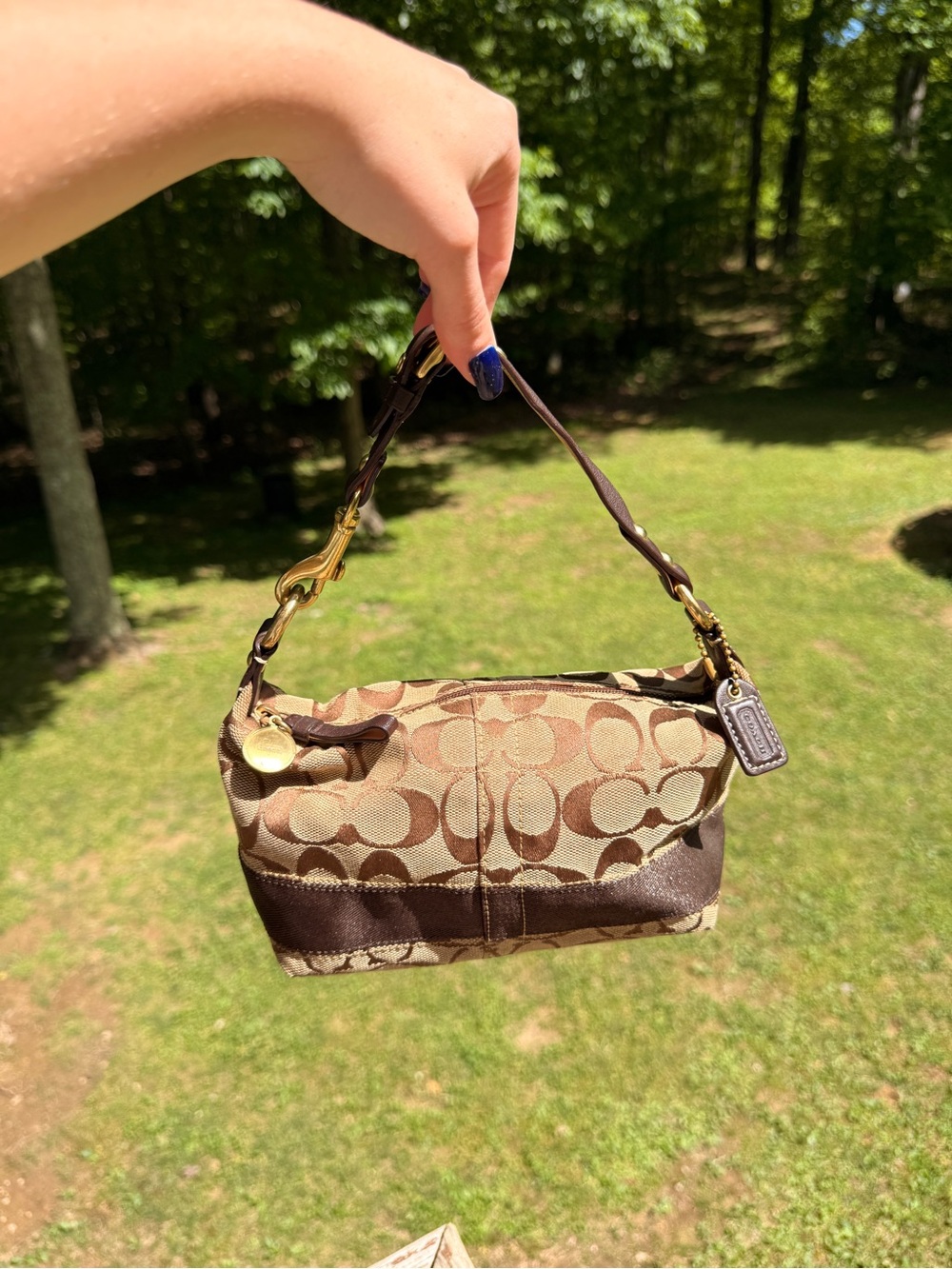 Vintage Coach Signature Demi Pouch Baguette (2006)